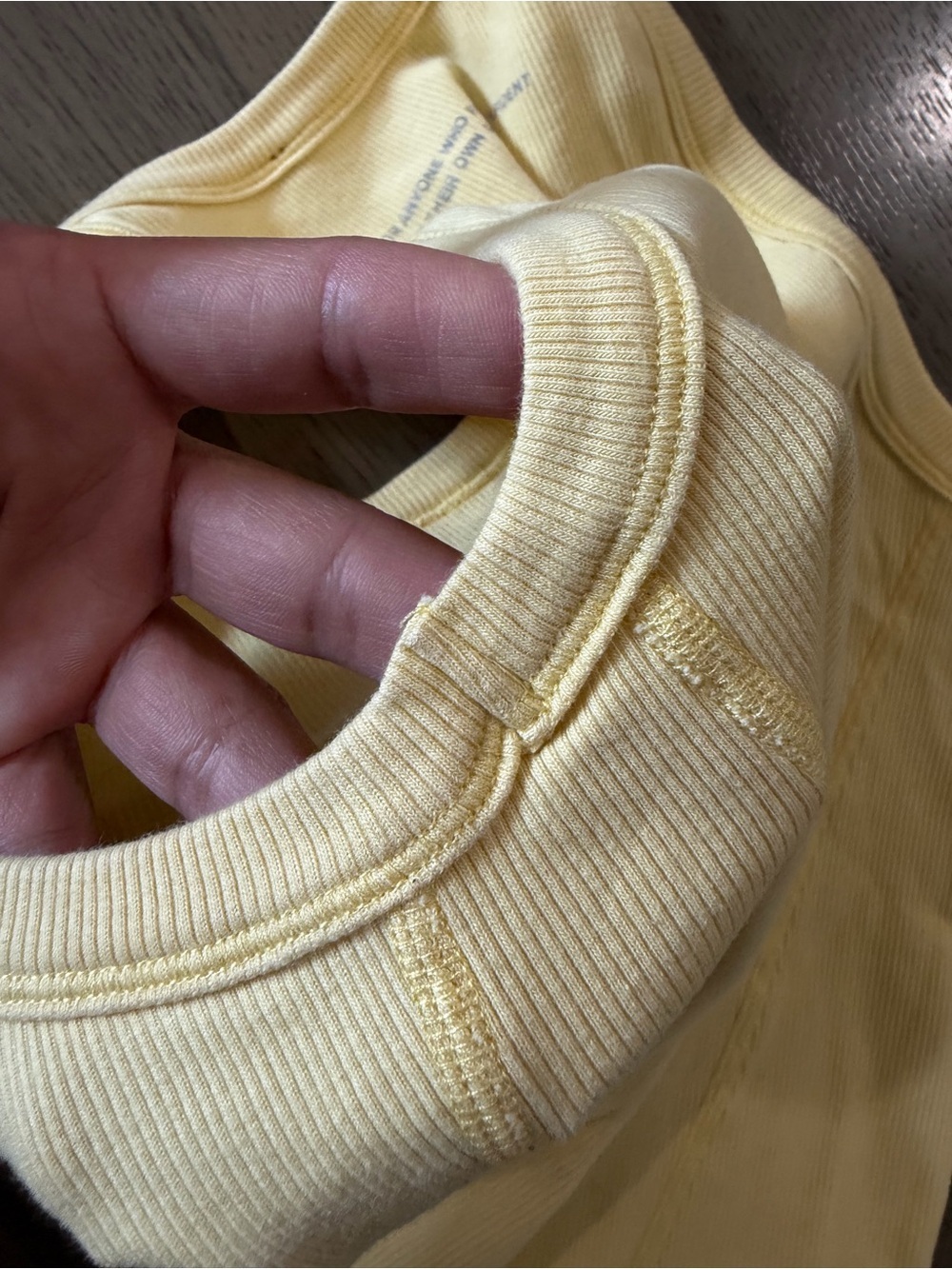 Kurt Stiff Yellow Ribbed Tank Top - Picture 6 of 7